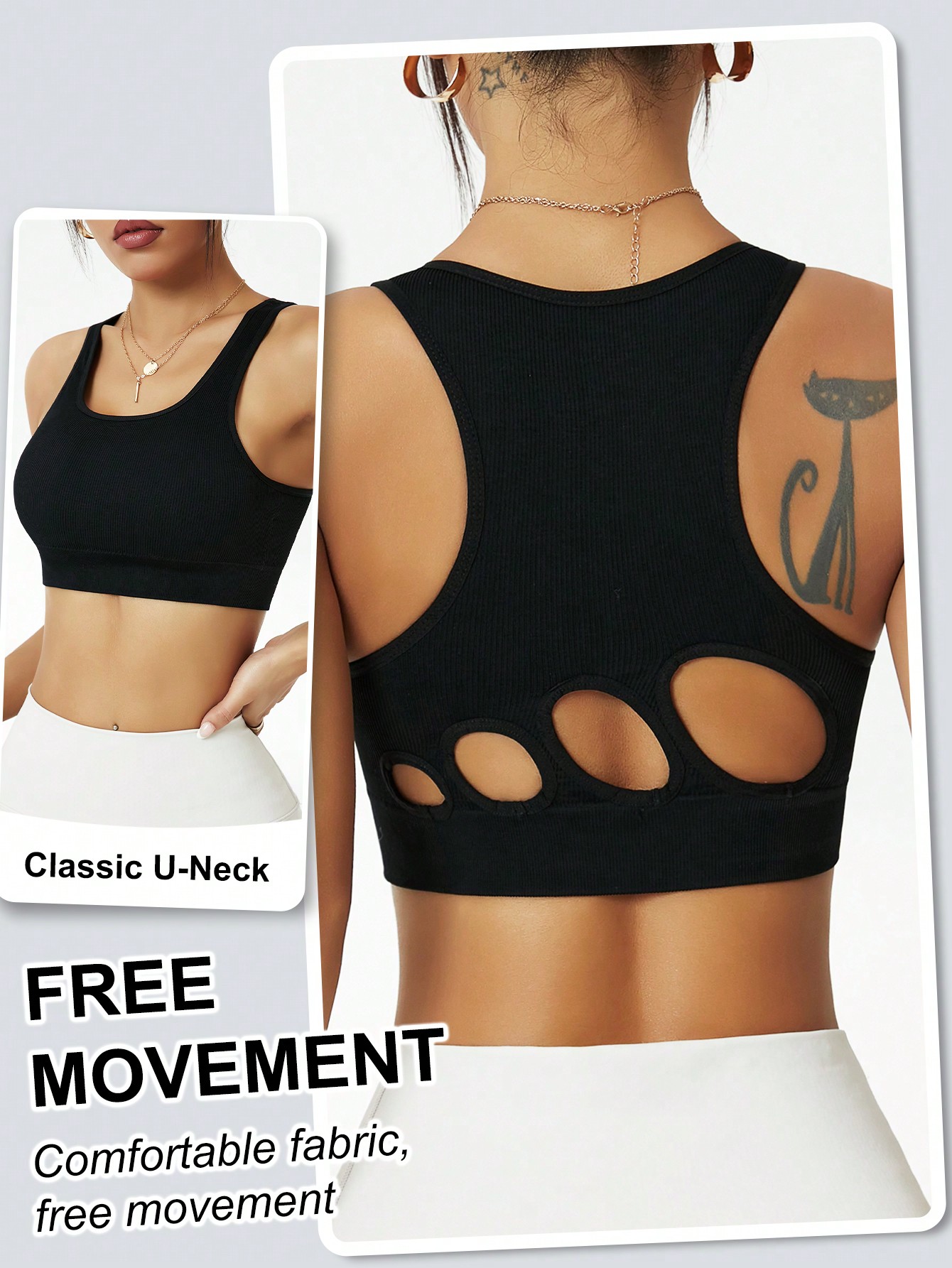 Seamless Ribbed Workout Tank Top - Женский бесшовный спортивный топ с ребристой