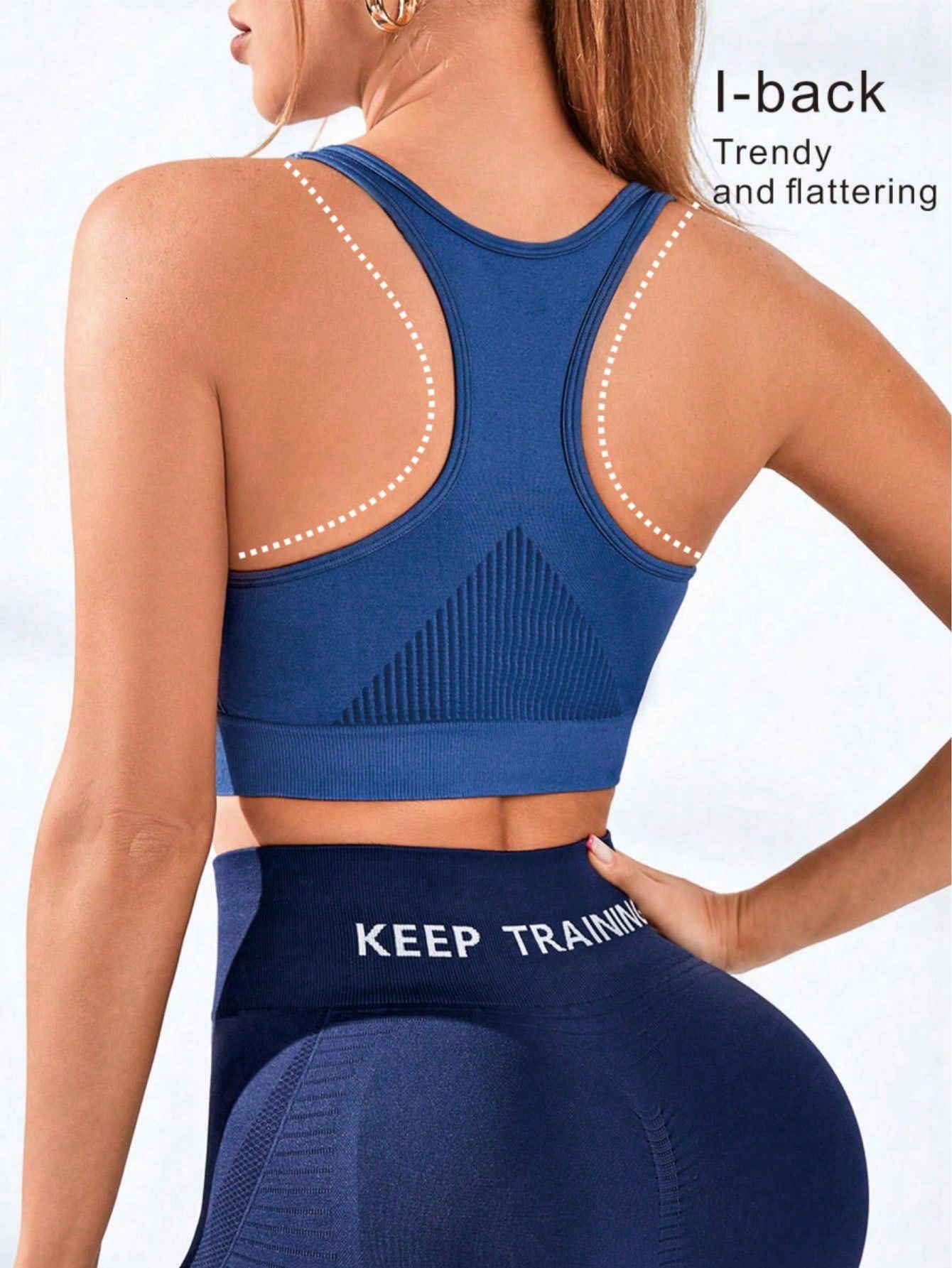 Seamless Ribbed Workout Tank Top - Женский спортивный бюстгальтер-борцовка с высокой поддержкой,