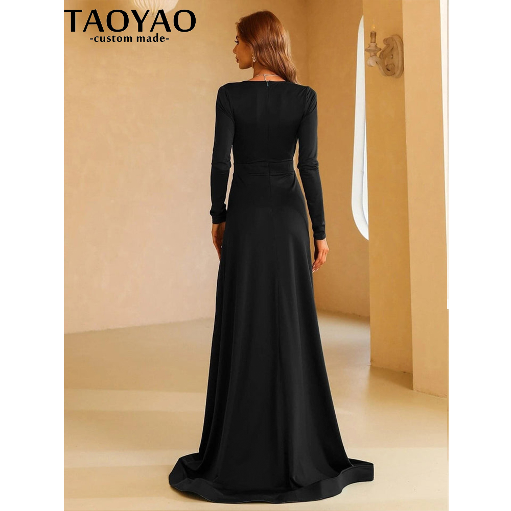 TaoYao Женские вечерние платья – обзор и цена Elegant Satin Evening Gown Split