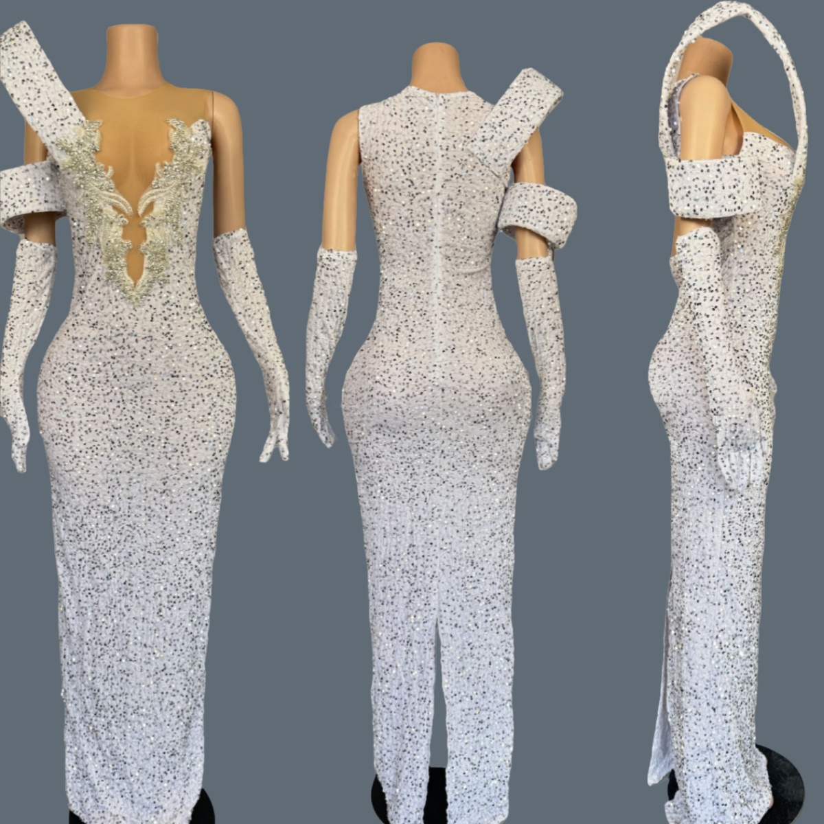 Блестящее вечернее платье с гл – обзор и цена Sparkly Rhinestone Club Party Dress