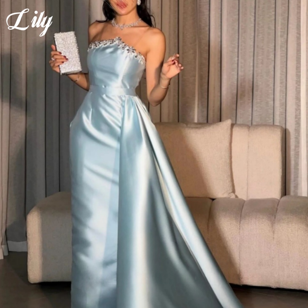 Элегантное вечернее платье син – обзор и цена Elegant Satin Evening Gown Split