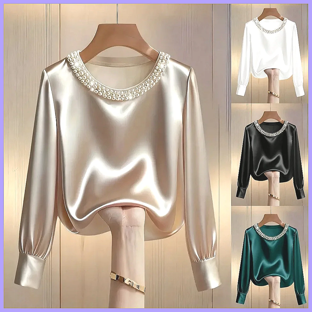Элегантная блузка из атласа с  – обзор и цена Blouses