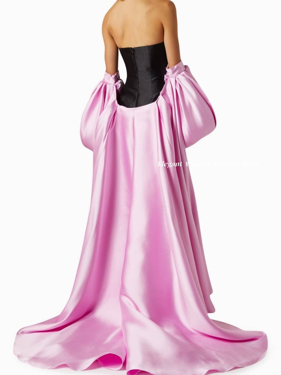 Вечернее атласное платье макси – обзор и цена Elegant Satin Evening Gown Split