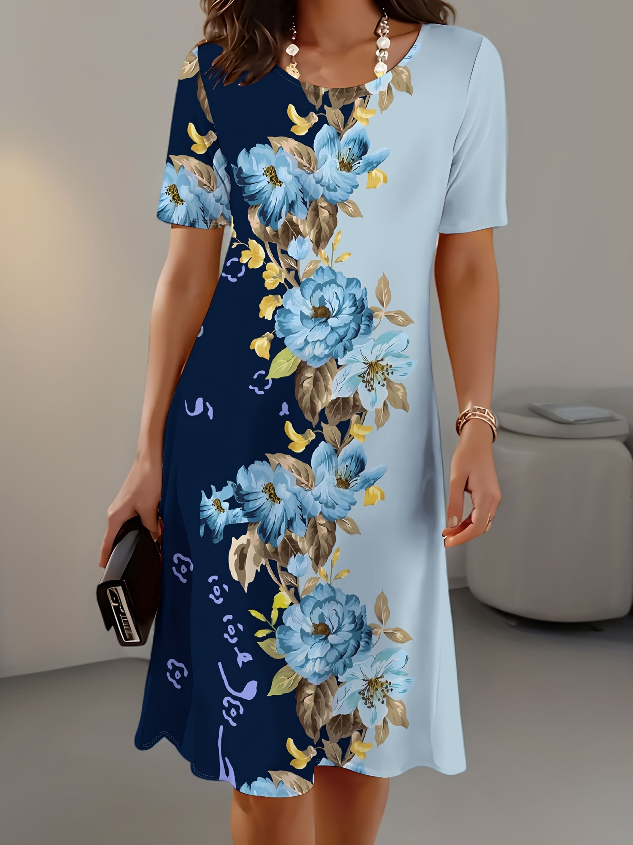 Новое женское летнее платье с  – обзор и цена French Vintage Floral Midi Dress