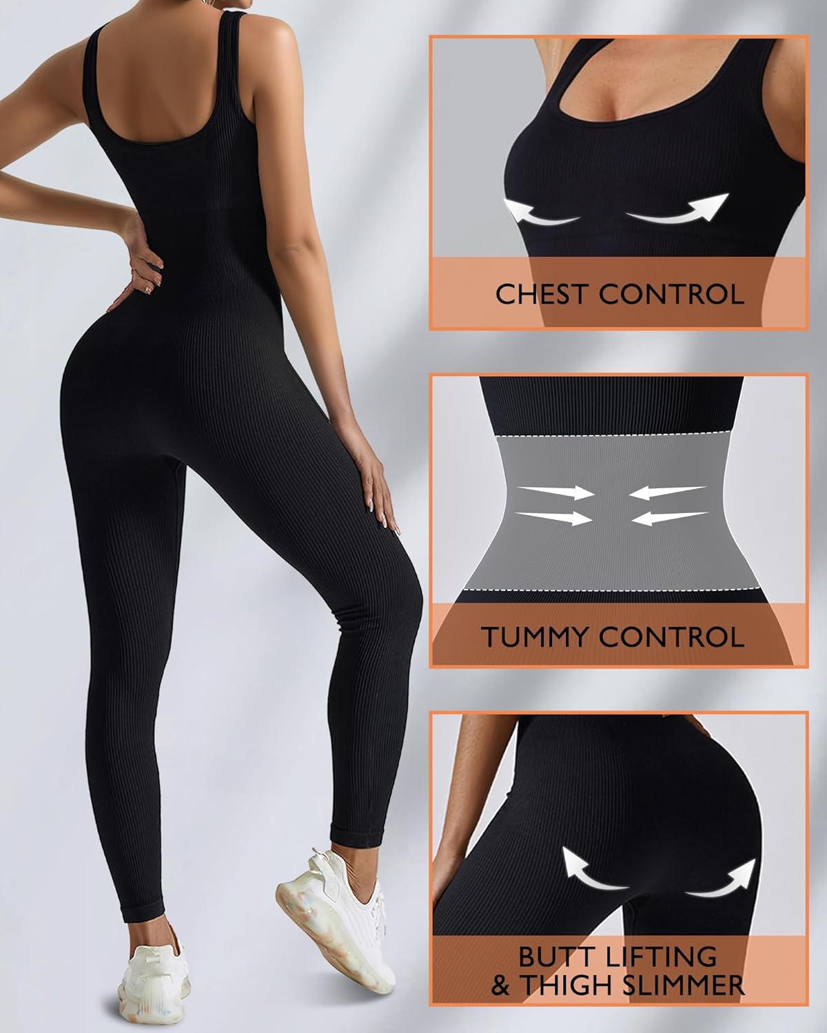 Женский бесшовный комбинезон д – обзор и цена Seamless Ribbed Workout Tank Top