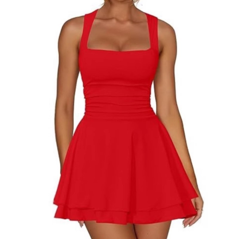 Летние мини-платья для женщин  – обзор и цена Y2K Backless Halter Mini Dress