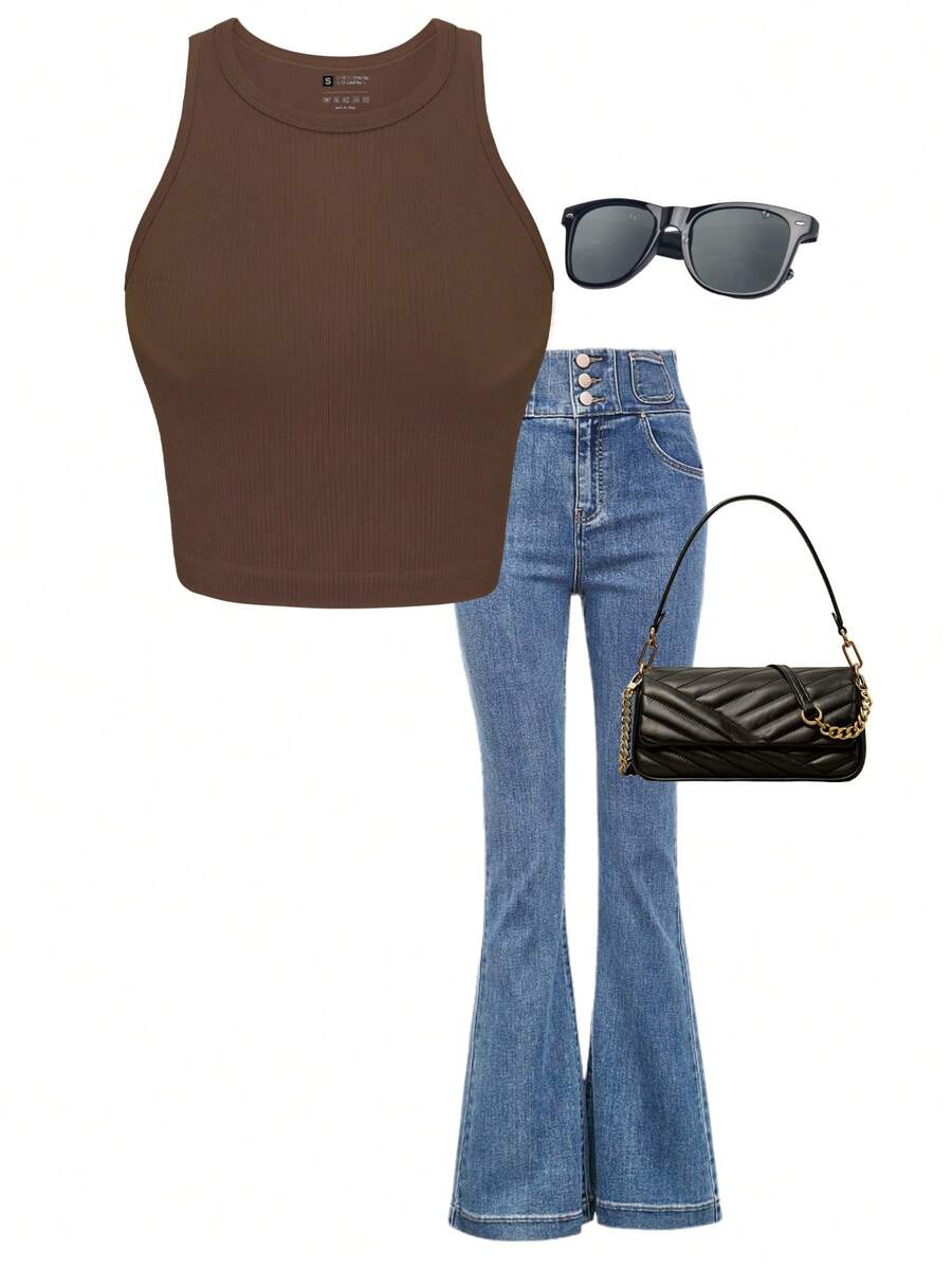 Женские укороченные топы VVX,  – обзор и цена Seamless Ribbed Workout Tank Top