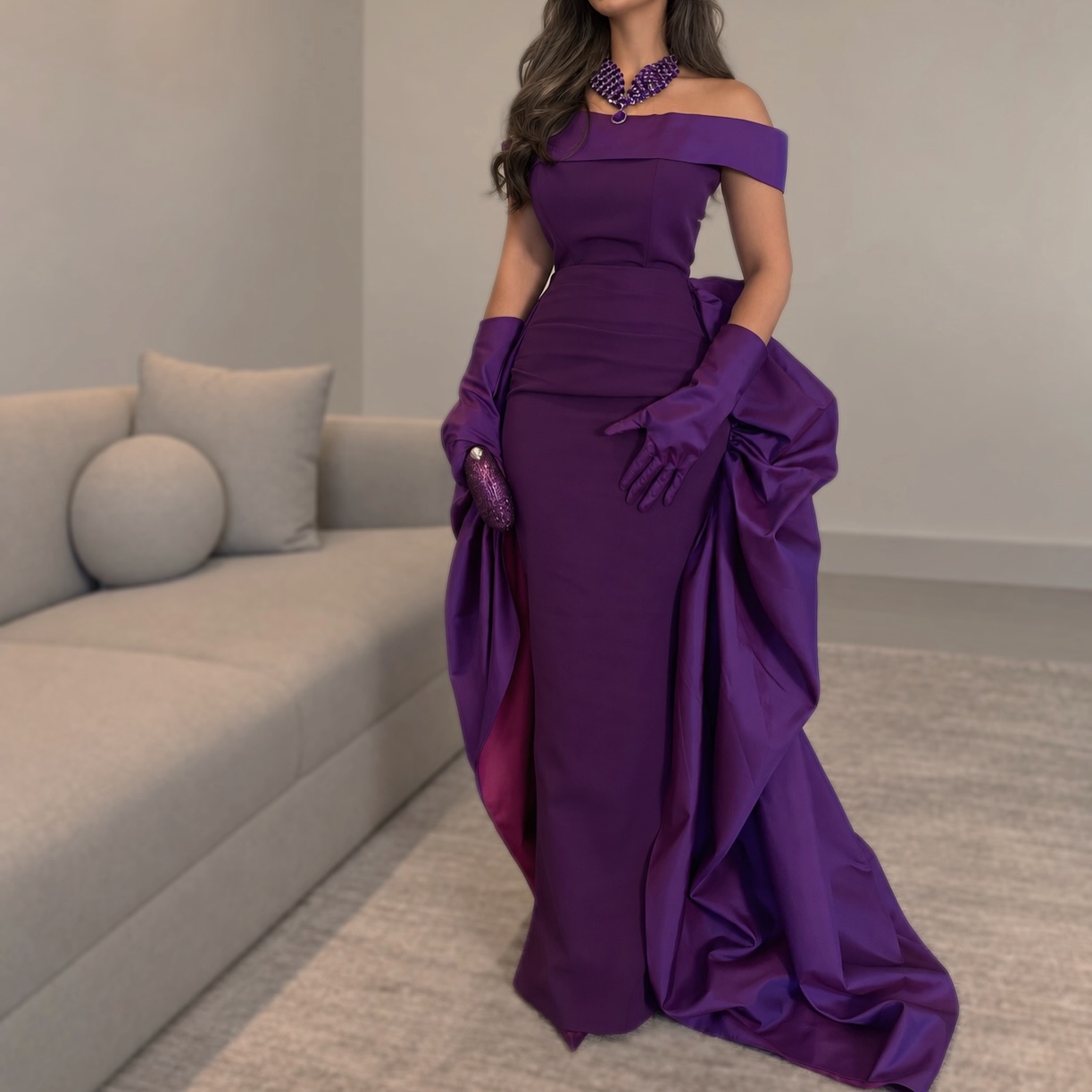 Индивидуальные сексуальные веч – обзор и цена Elegant Satin Evening Gown Split