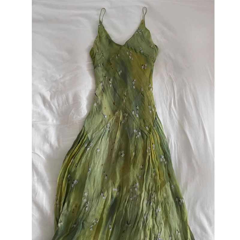 Новинка 2025, винтажное элеган – обзор и цена French Vintage Floral Midi Dress