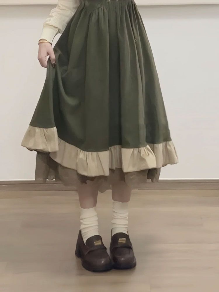 2025 Новое японское корейское  – обзор и цена Korean Style A Line Shirt Dress